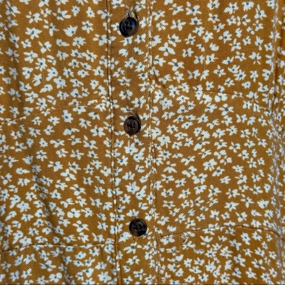 Universal Thread XXL Mustard Floral Midi Dress Cottagecore Boho Prairie - Picture 11 of 16